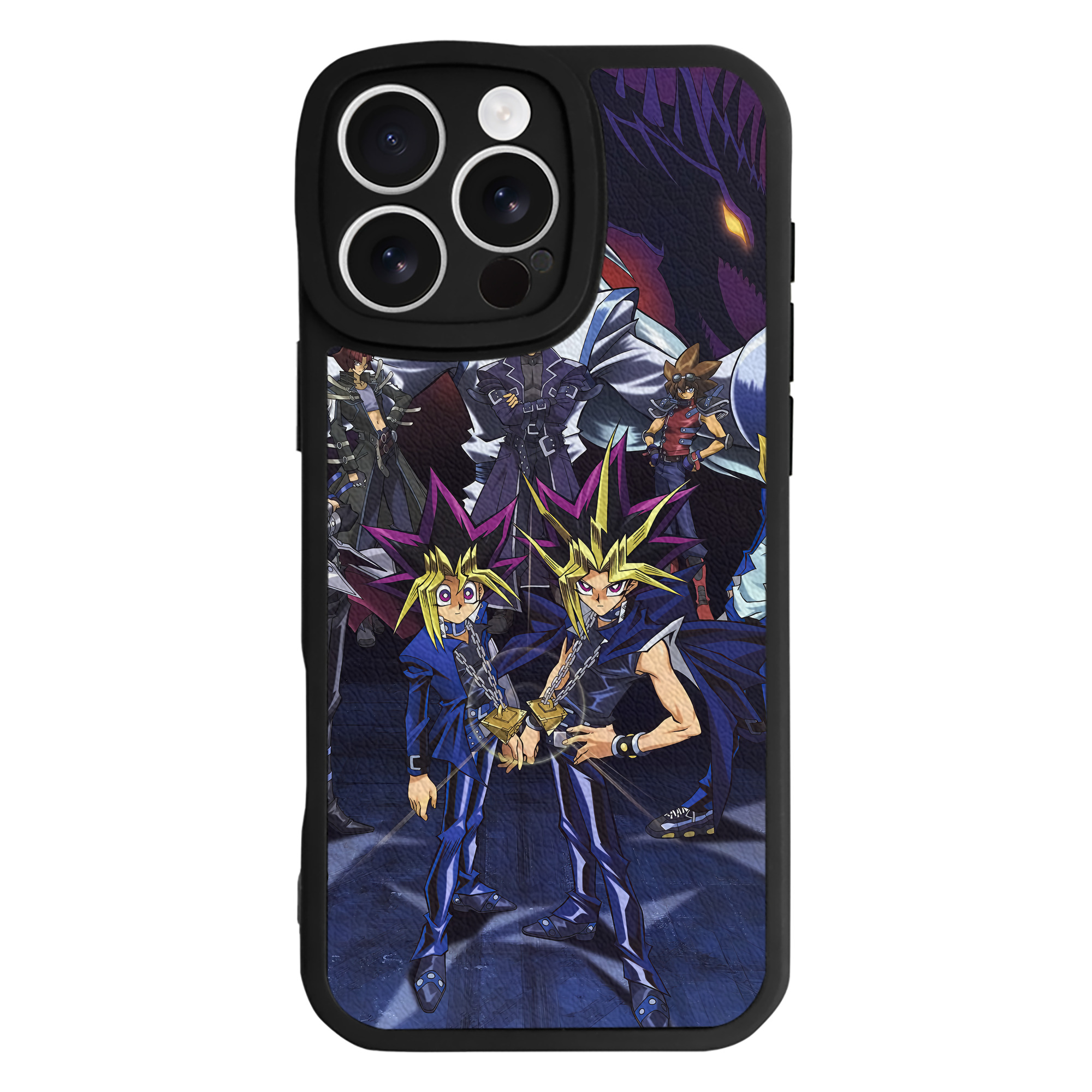 （画像用） 遊☆戯☆王 Yu-Gi-Oh! 【iPhone 16シリーズ対応】シリコンスマホケース（レザー調） 材質：シリコン